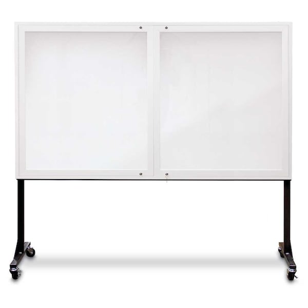 Sliding Door Indoor Enclosed Corkboard, 3